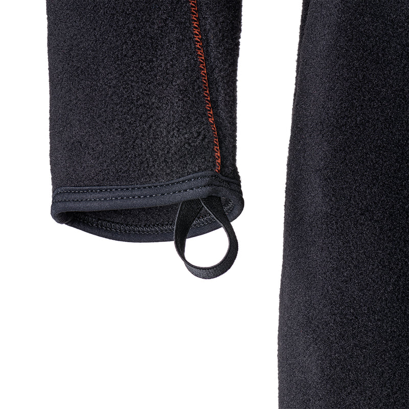 Polar Stretch Mid Layer Full – Herren – Schwarz/Lava