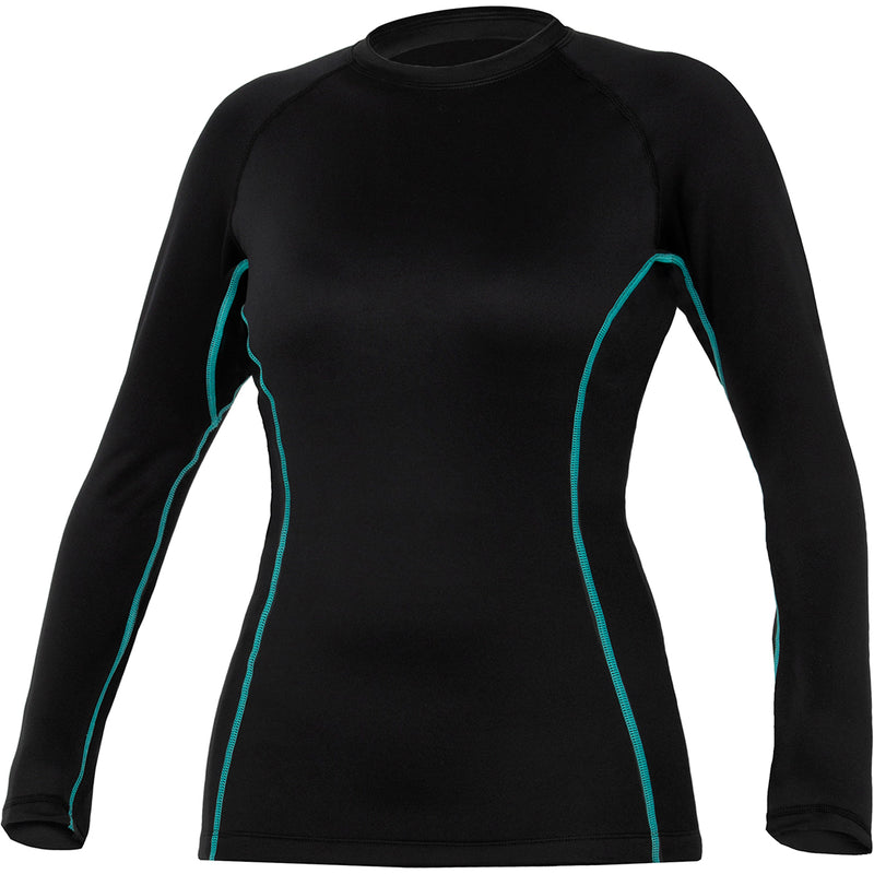 Ultrawarmth Base Layer Top – Damen – Schwarz/Aqua