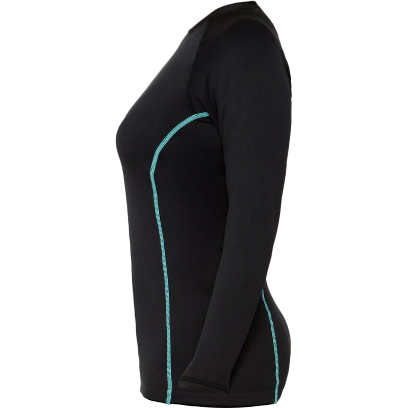 Ultrawarmth Base Layer Top – Damen – Schwarz/Aqua