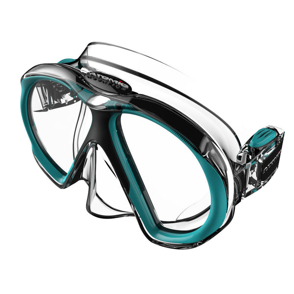 SubFrame - Tauchmaske - Mittlere Passform - Transparent/Türkis