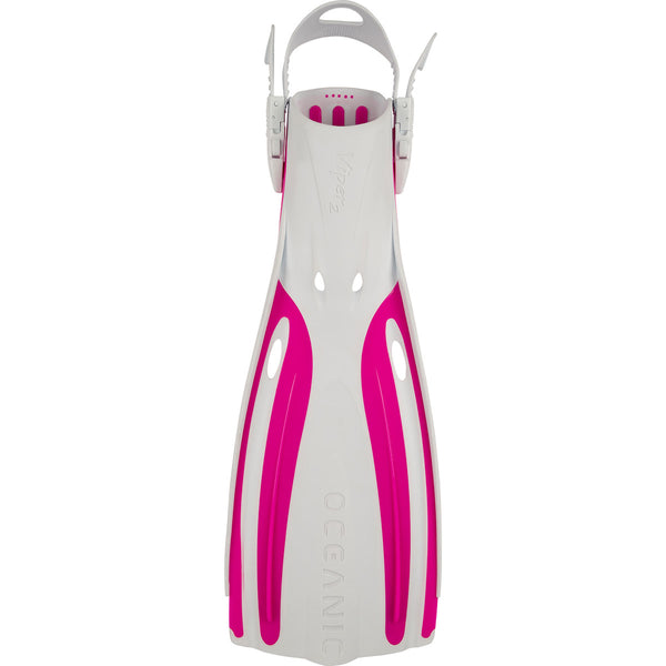 Viper 2 – Offene Ferse – Offene Wasserflossen – Weiß/Pink