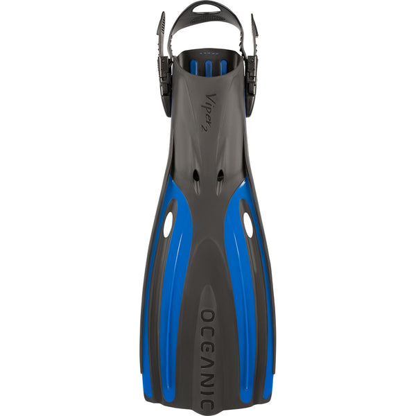Viper 2 – Offene Ferse – Offene Wasserflossen – Blau/Schwarz