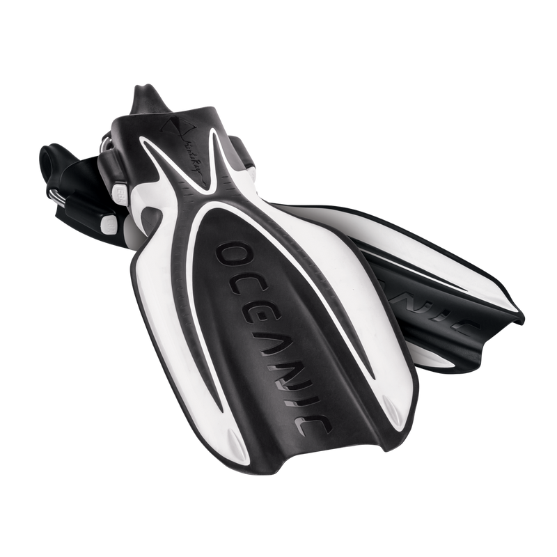 Manta Ray – Wasserflossen für den Außenbereich – Weiß/Schwarz
