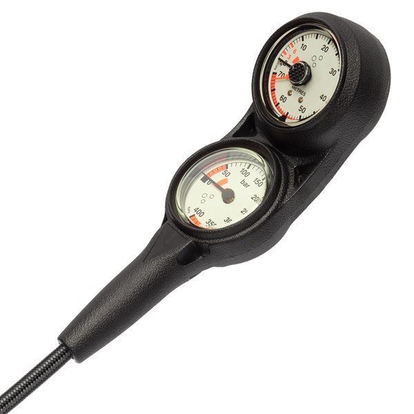 Combo2 - Manometer 400bar + Tiefenmesser bis 70m mit Miflex-Schlauch