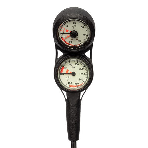 Combo2 - Manometer 400bar + Tiefenmesser bis 70m mit Miflex-Schlauch