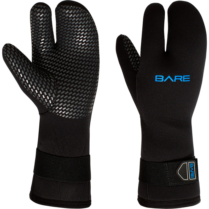 7mm Three-Finger K-Palm Mitt - Wetsuithandschoenen - Volwassenen - Zwart