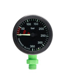 Tech-Manometer 52 mm – PVD – schwarzes Zifferblatt – 400 bar