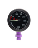 Tech-Manometer 52 mm – PVD – schwarzes Zifferblatt – 400 bar