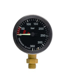 Tech-Manometer 52 mm – PVD – schwarzes Zifferblatt – 400 bar