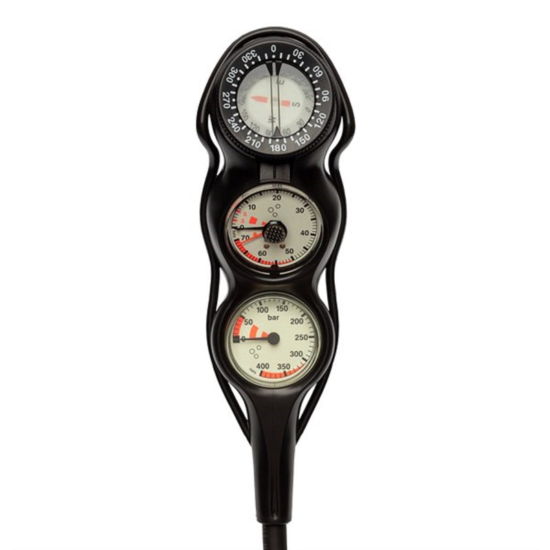 Combo3 - Pressure Gauge 300 bar + Depth Gauge 70m + Compass - Miflex H