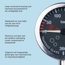 Tech Manometer 52 mm – Chrom – schwarzes Zifferblatt – 400 bar