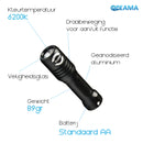 Guppy - Tauchlampe - Nicht wiederaufladbar - LED 600 Lumen - Schwarz