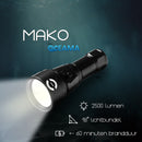 Mako - Tauchlampe - LED 2500 Lumen - Schwarz