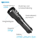 Manta - Tauchlampe - LED 2000 - Schwarz