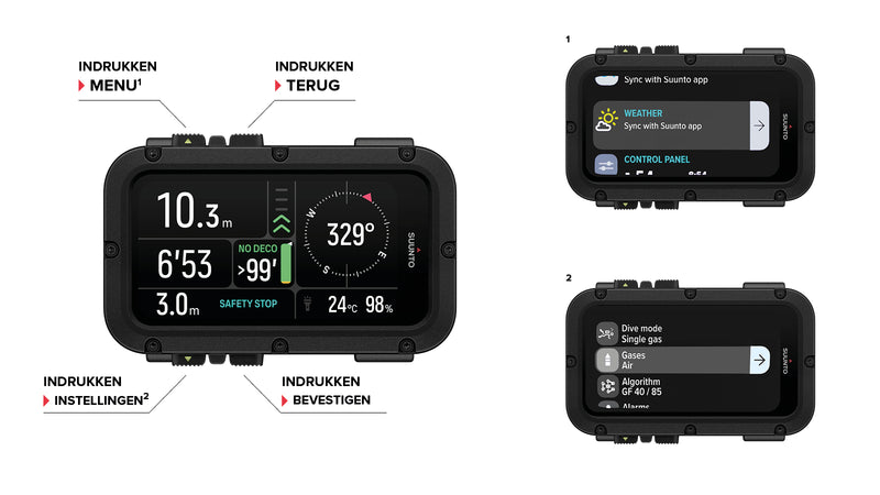 Suunto Nautic met Elastic Textiel strap