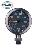 Tech-Manometer 52 mm – PVD – schwarzes Zifferblatt – 400 bar