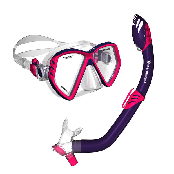 Regal Combo – Schnorchelset – Kinder – Lila/Rot