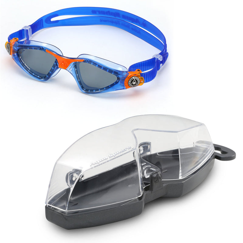 Kayenne Junior - Schwimmbrille - Kinder - Dunkle Linse - Blau/Orange