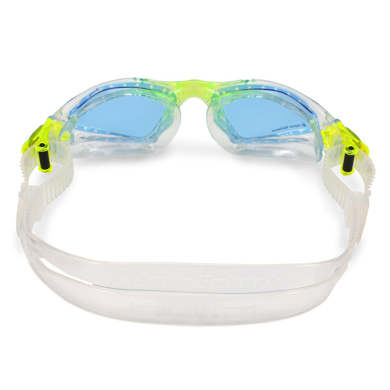 Kayenne Junior - Schwimmbrille - Kinder - Blaue Linse - Transparent/Lime
