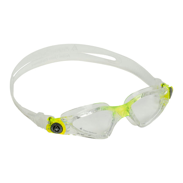Kayenne Junior - Schwimmbrille - Kinder - Klare Linse - Transparent/Limette