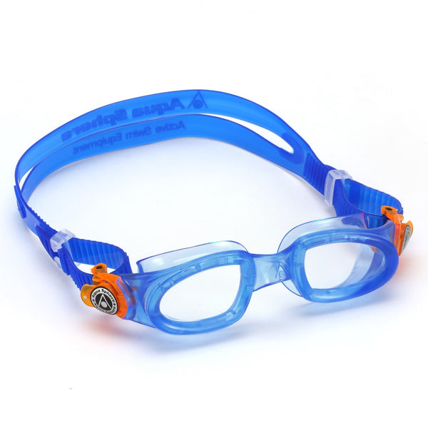 Moby Kid - Schwimmbrille - Kinder - Klare Linse - Blau/Orange
