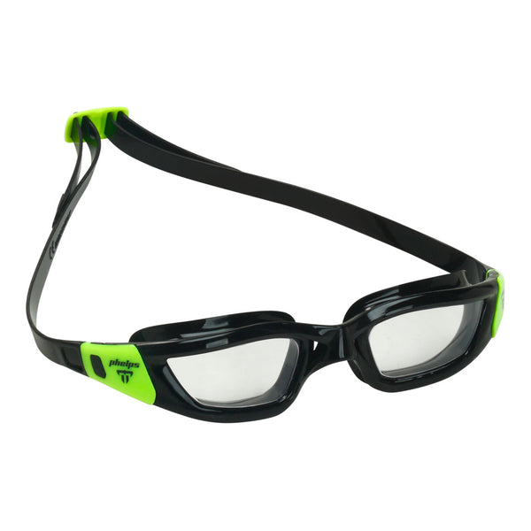 Tiburon – Schwimmbrille – Erwachsene – klare Gläser – Schwarz/Limette