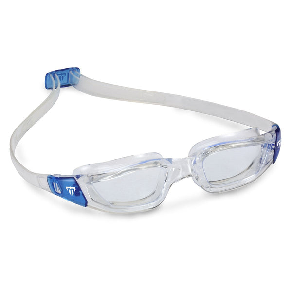 Tiburon – Schwimmbrille – Erwachsene – klare Linse – transparent/blau