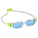 Tiburon Junior - Schwimmbrille - Kinder - Blaue Linse - Transparent/Lime