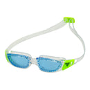 Tiburon Junior - Schwimmbrille - Kinder - Blaue Linse - Transparent/Lime