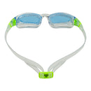 Tiburon Junior - Schwimmbrille - Kinder - Blaue Linse - Transparent/Lime