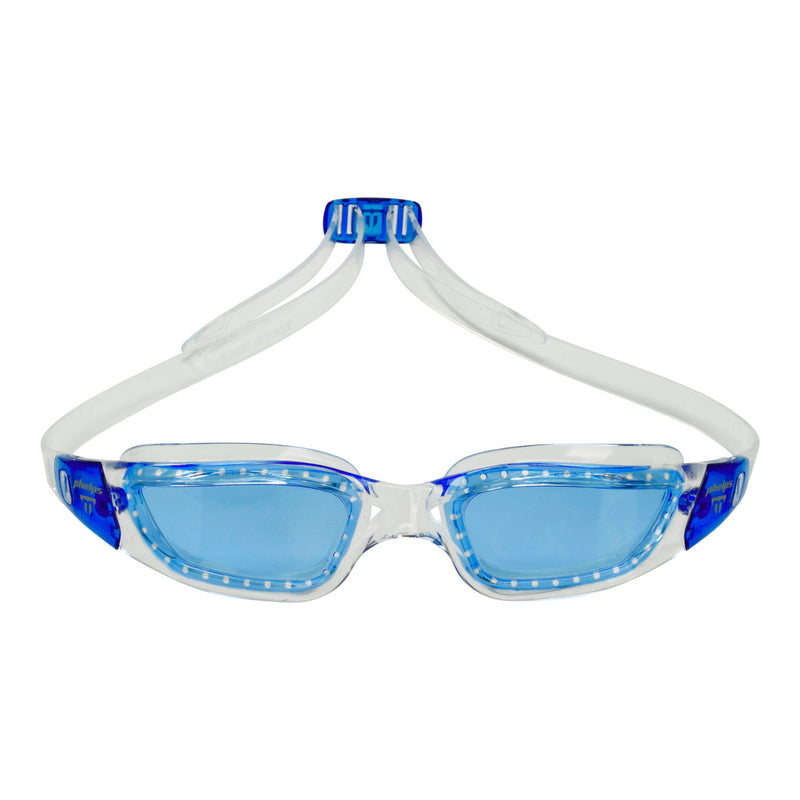 Tiburon - Schwimmbrille - Erwachsene - Blaue Linse - Transparent/Blau
