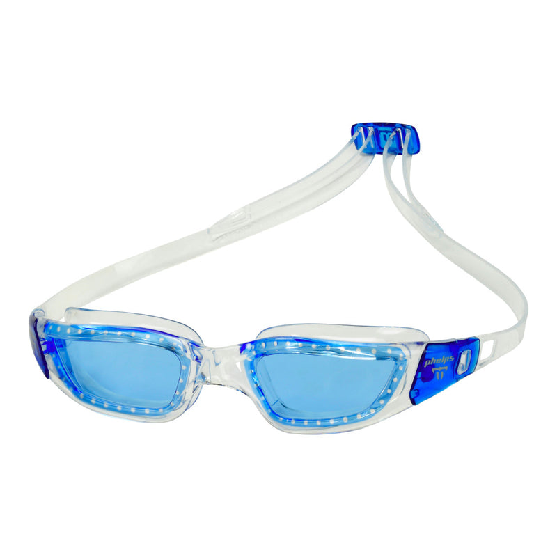 Tiburon - Schwimmbrille - Erwachsene - Blaue Linse - Transparent/Blau