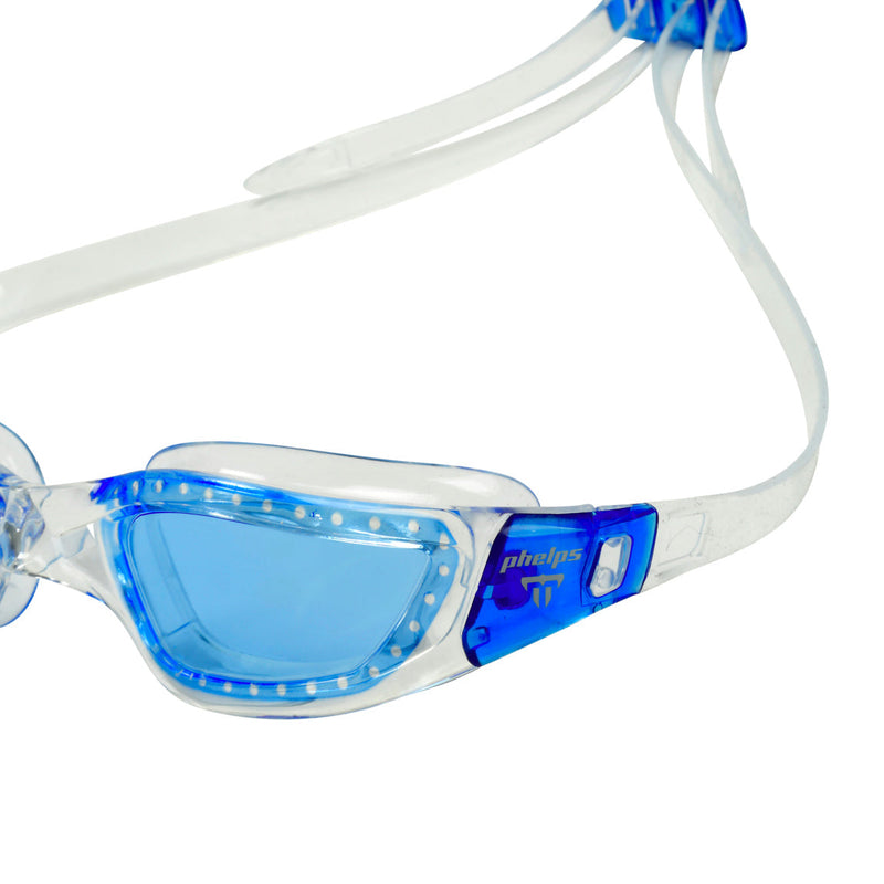 Tiburon - Schwimmbrille - Erwachsene - Blaue Linse - Transparent/Blau