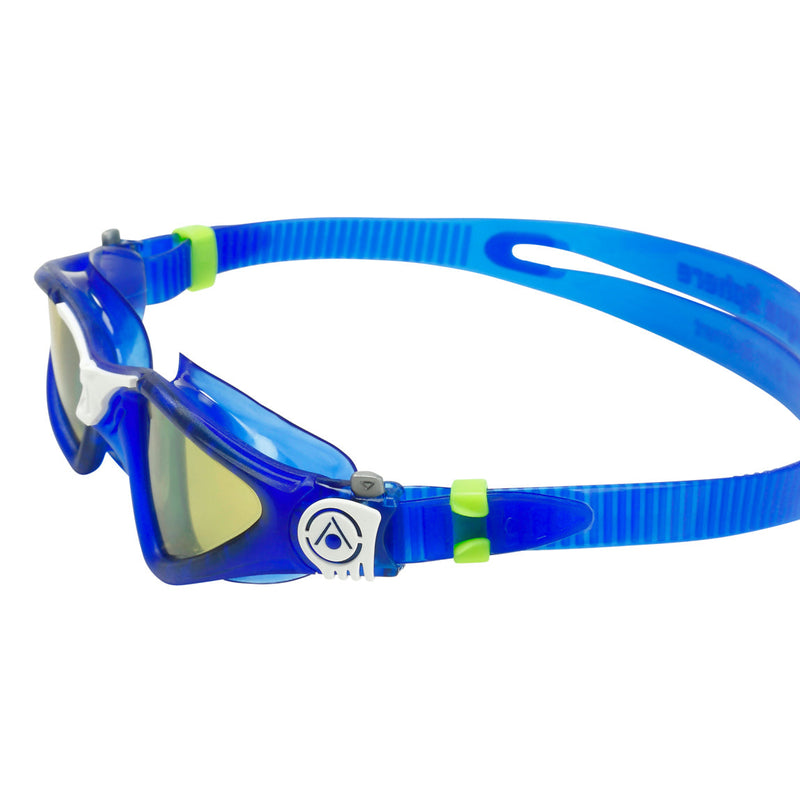 Kayenne – Schwimmbrille – Erwachsene – grüne polarisierte Gläser – blau/weiß
