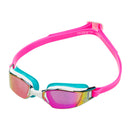 Xceed – Schwimmbrille – Erwachsene – rosa verspiegelte Titanlinse – rosa/türkis
