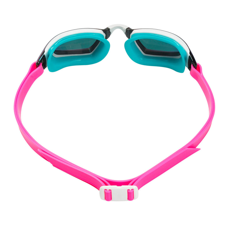 Xceed – Schwimmbrille – Erwachsene – rosa verspiegelte Titanlinse – rosa/türkis