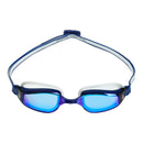 Fastlane – Schwimmbrille – Erwachsene – Blaue verspiegelte Titanlinse – Blau/Weiß