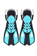 Snapper - Flossen - Kinder - Schwarz/Türkis