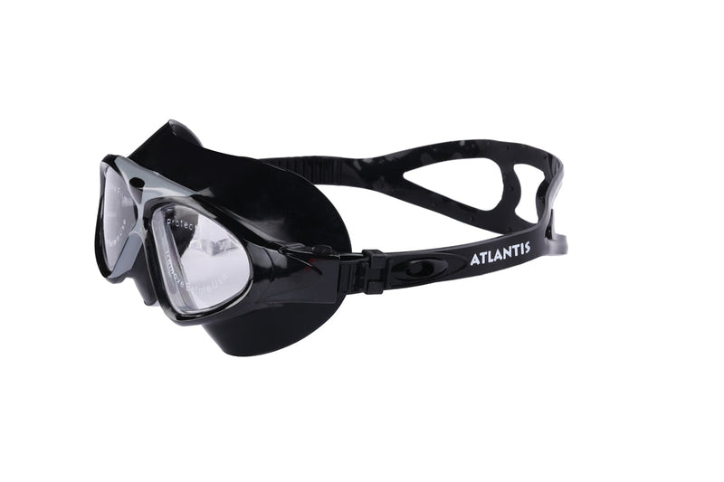 Tetra - Schwimmbrille - Erwachsene - Klare Linse - Schwarz/Grau