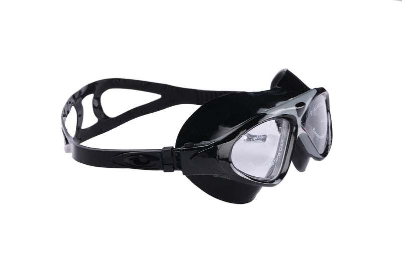 Tetra - Schwimmbrille - Erwachsene - Klare Linse - Schwarz/Grau