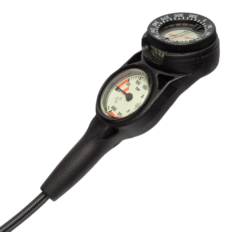 Combo2 – Manometer 400 bar + Kompass mit Miflex-Schlauch – Manometer – Erwachsene