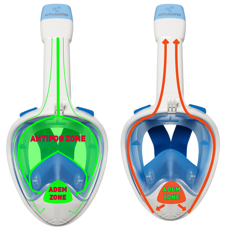 Atlantis 2.0 - Snorkelmasker - Volwassenen - Wit/Blauw