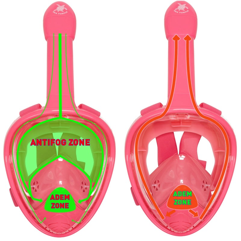 Meeresschildkröte - Schnorchelmaske - Kinder - Rosa