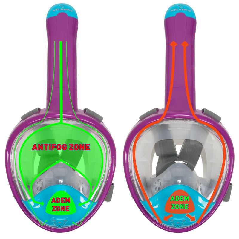 Atlantis 3.0 - Schnorchelmaske - Kinder - Lila/Blau