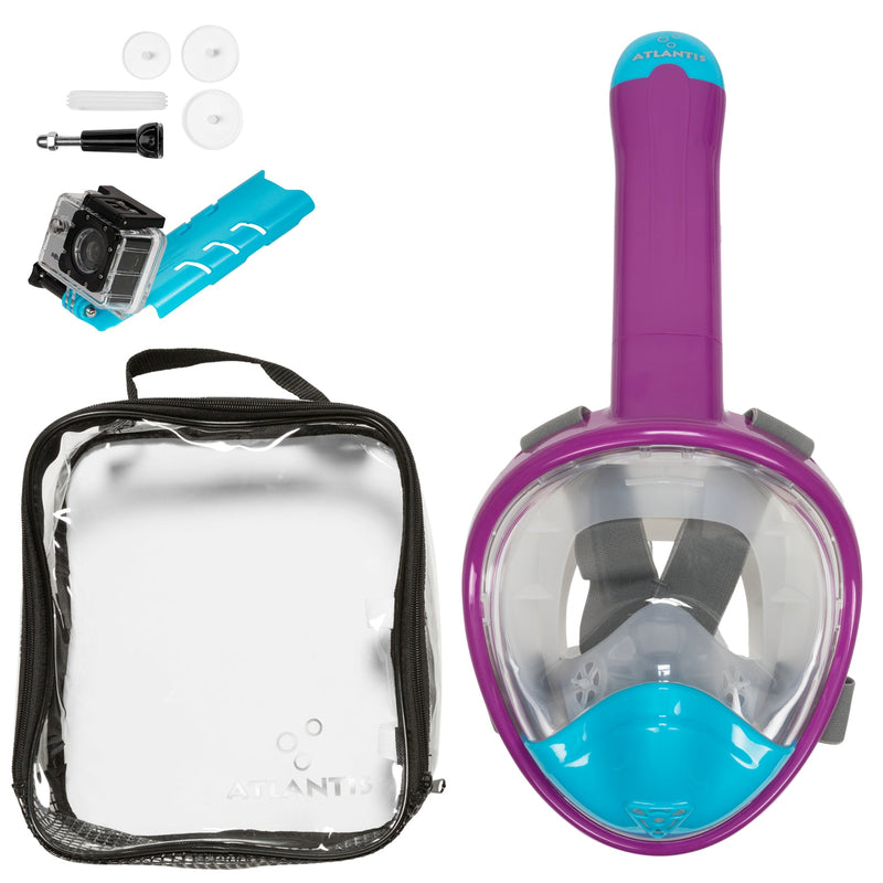 Atlantis 3.0 - Schnorchelmaske - Kinder - Lila/Blau