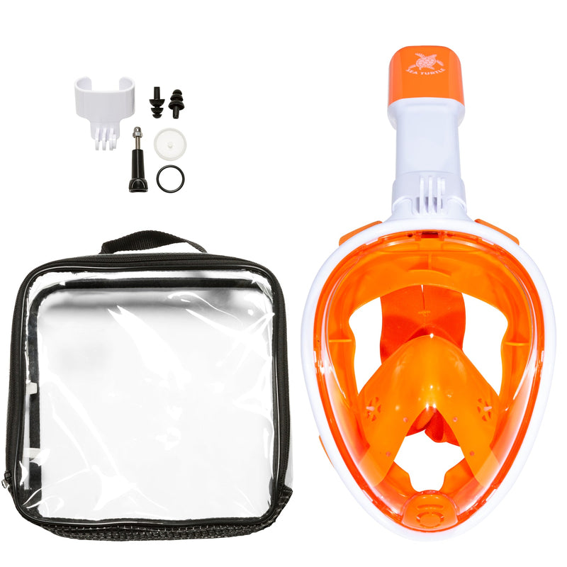 Sea Turtle - Snorkelmasker - Volwassenen - Wit/Oranje