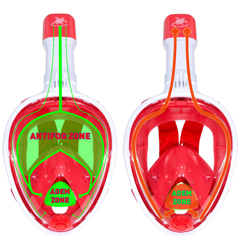 Sea Turtle - Snorkelmasker - Volwassenen - Wit/Coral
