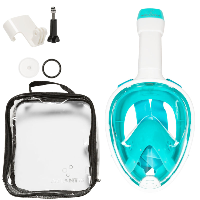 Atlantis - Snorkelmasker - Volwassenen - Wit/Turquoise