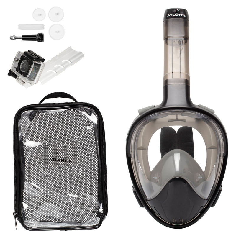 Atlantis 3.0 - Snorkelmasker - Volwassenen - Zwart/Grijs