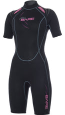 2mm Sport Shorty - Neoprenanzug - Damen - Schwarz/Rosa